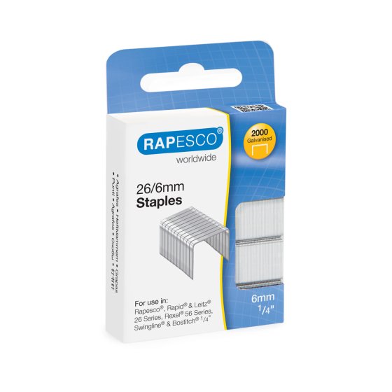 021 STAPLES 26/6MM PACK OF 2000 - Image 1