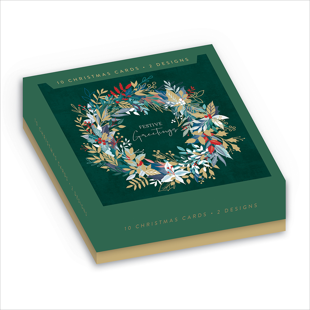 090973 FESTIVE TIME CHRISTMAS CARDS - Image 1