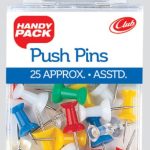 PUSH PINS HANDY PK COLOURED