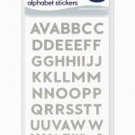 ALPHABET STICKERS SILVER