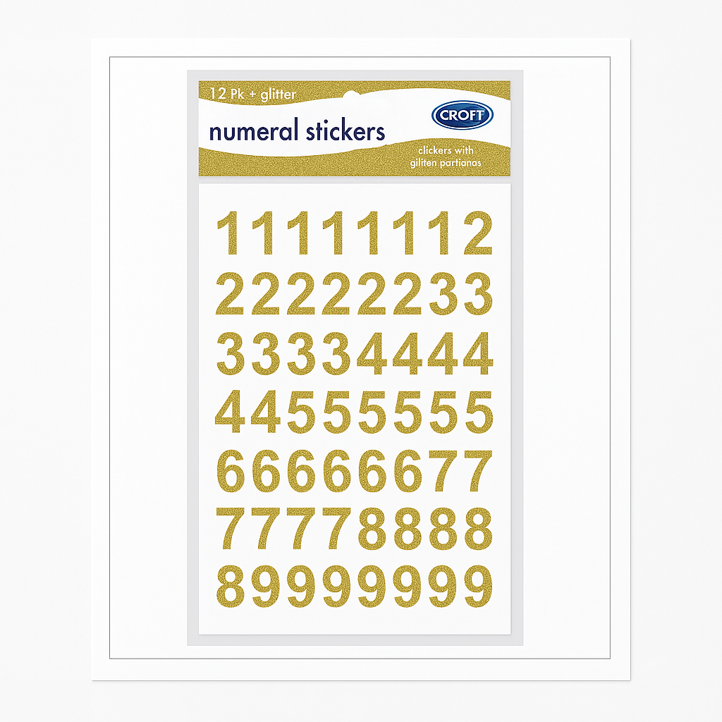 1111 NUMERAL STICKERS - GOLD - Image 1