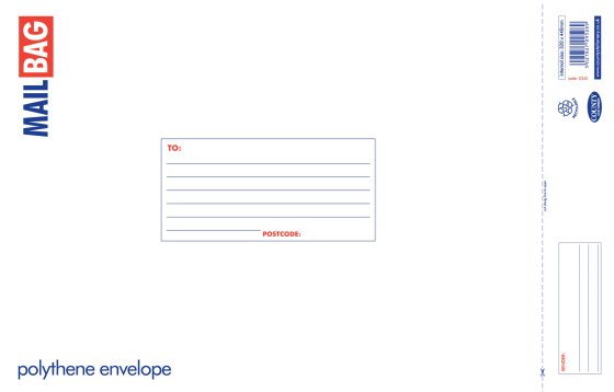 1270 MAIL BAG TOUGH PLASTIC LARGE - Image 1