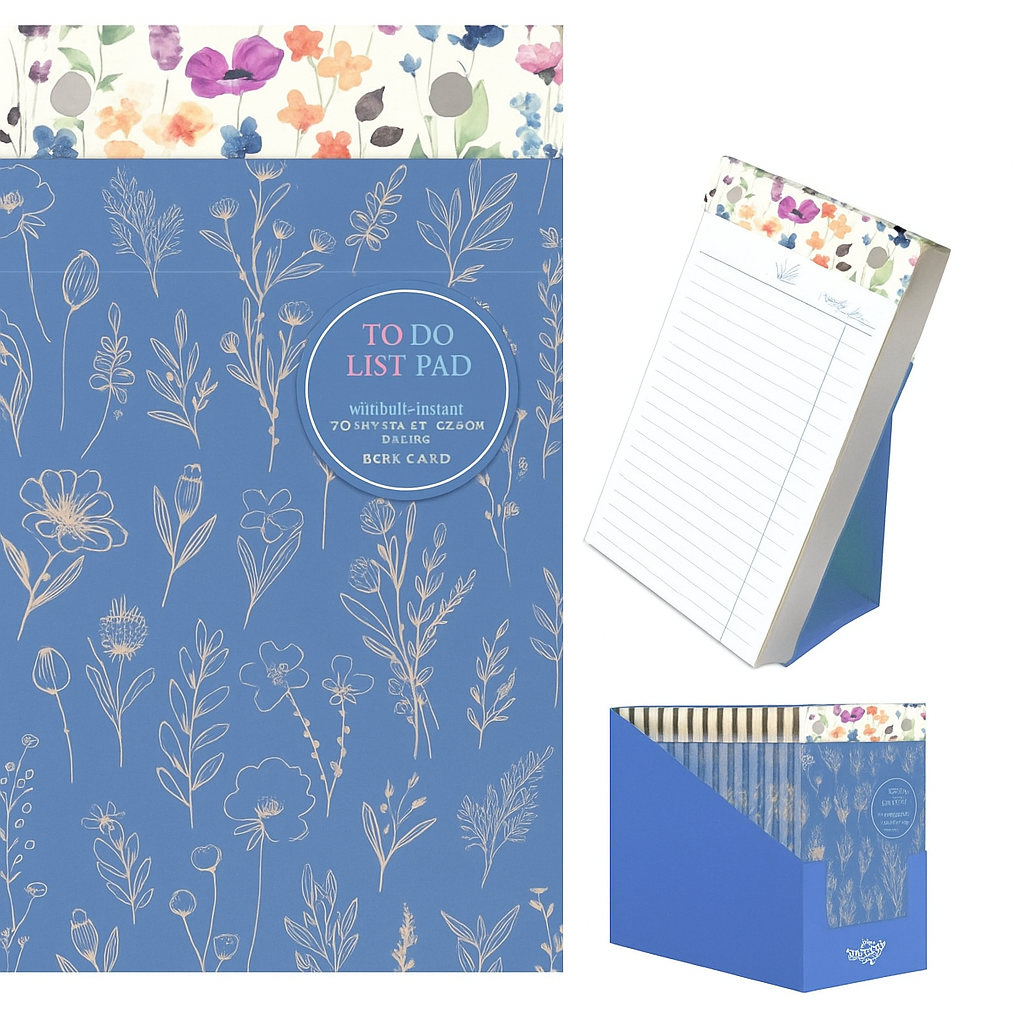 1304 WILD BLOOM MAGNETIC TO-DO LIST PAD - Image 1