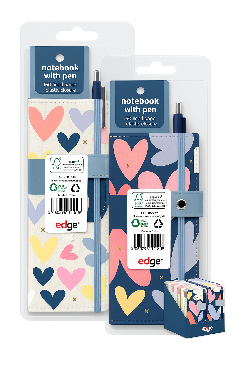 1307 NOTEBOOK SLIM CROSS MY HEART WITH PEN - Image 1