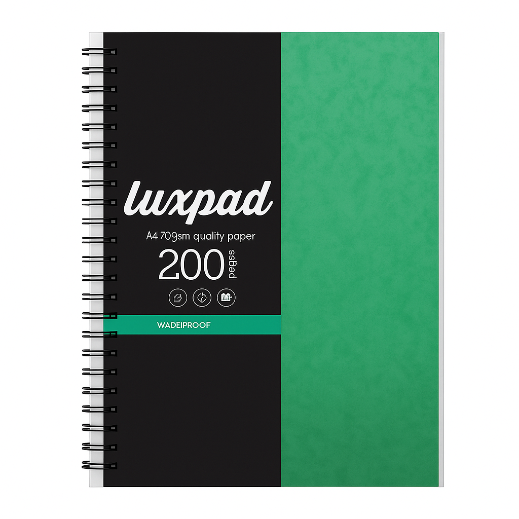 1708 A5 LUXPAD TWIN-WIRE NOTEBOOK – 200 PAGES (ASSORTED) - Image 1