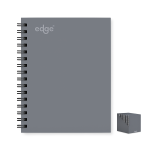 A6 EDGE TWIN-WIRE NOTEBOOK – GREY COVER