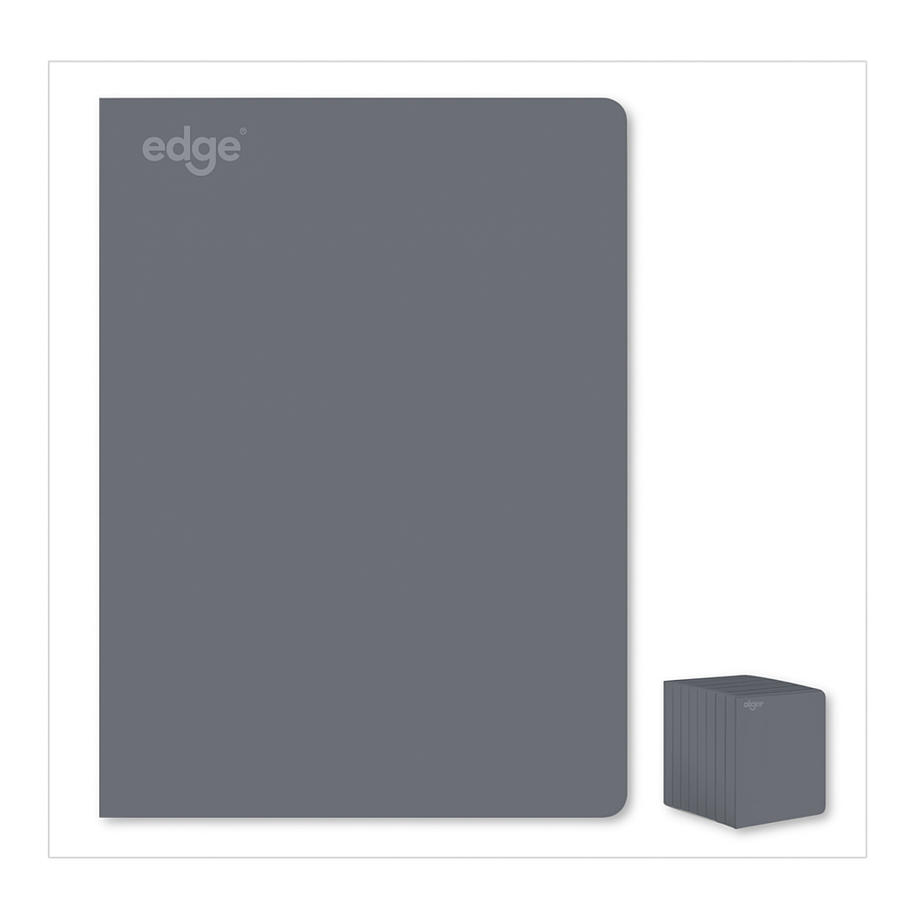 1808 A5 EDGE SOFT-COVER NOTEBOOK – GREY - Image 1