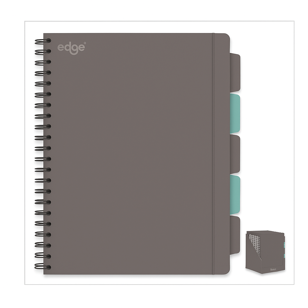 1815 A4 EDGE TWIN-WIRE PROJECT BOOK – GREY - Image 1