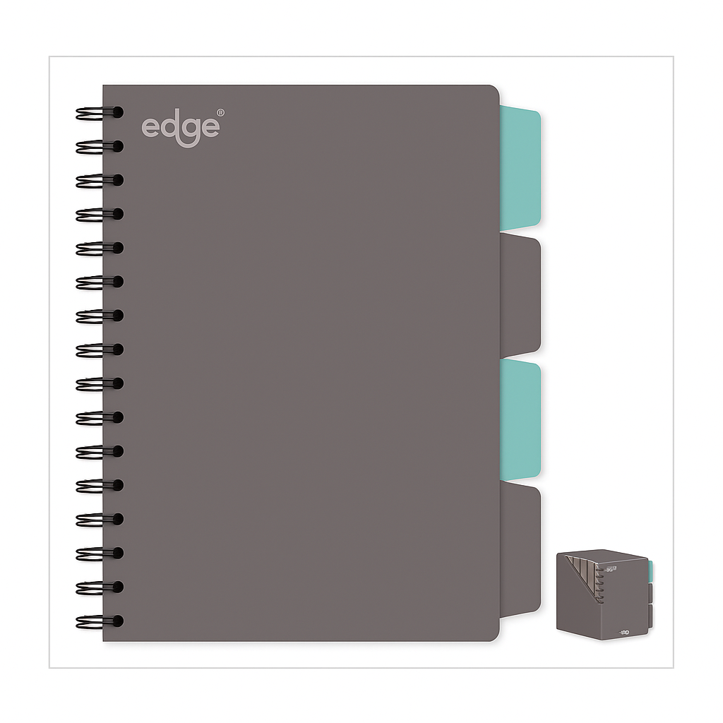 1816 A5 EDGE TWIN-WIRE PROJECT BOOK – GREY - Image 1