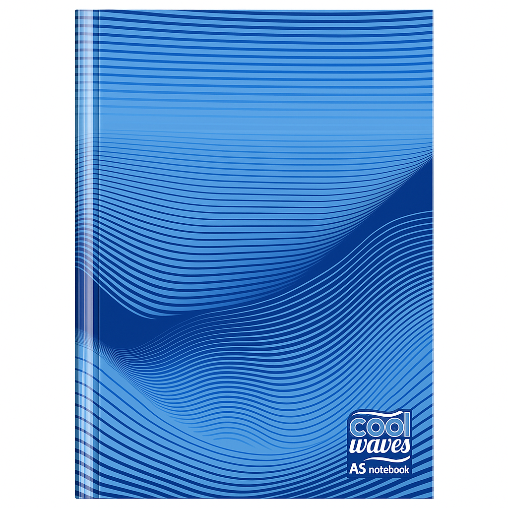 2 A5 COOL WAVES HC NOTEBOOK - Image 1