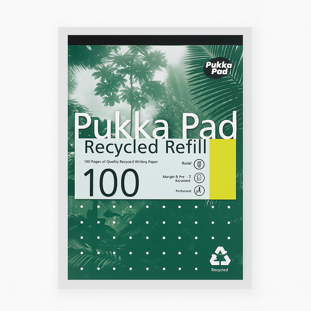 2112 A4 RECYCLED REFILL PAD (Narrow Feint / Margin) - Image 1