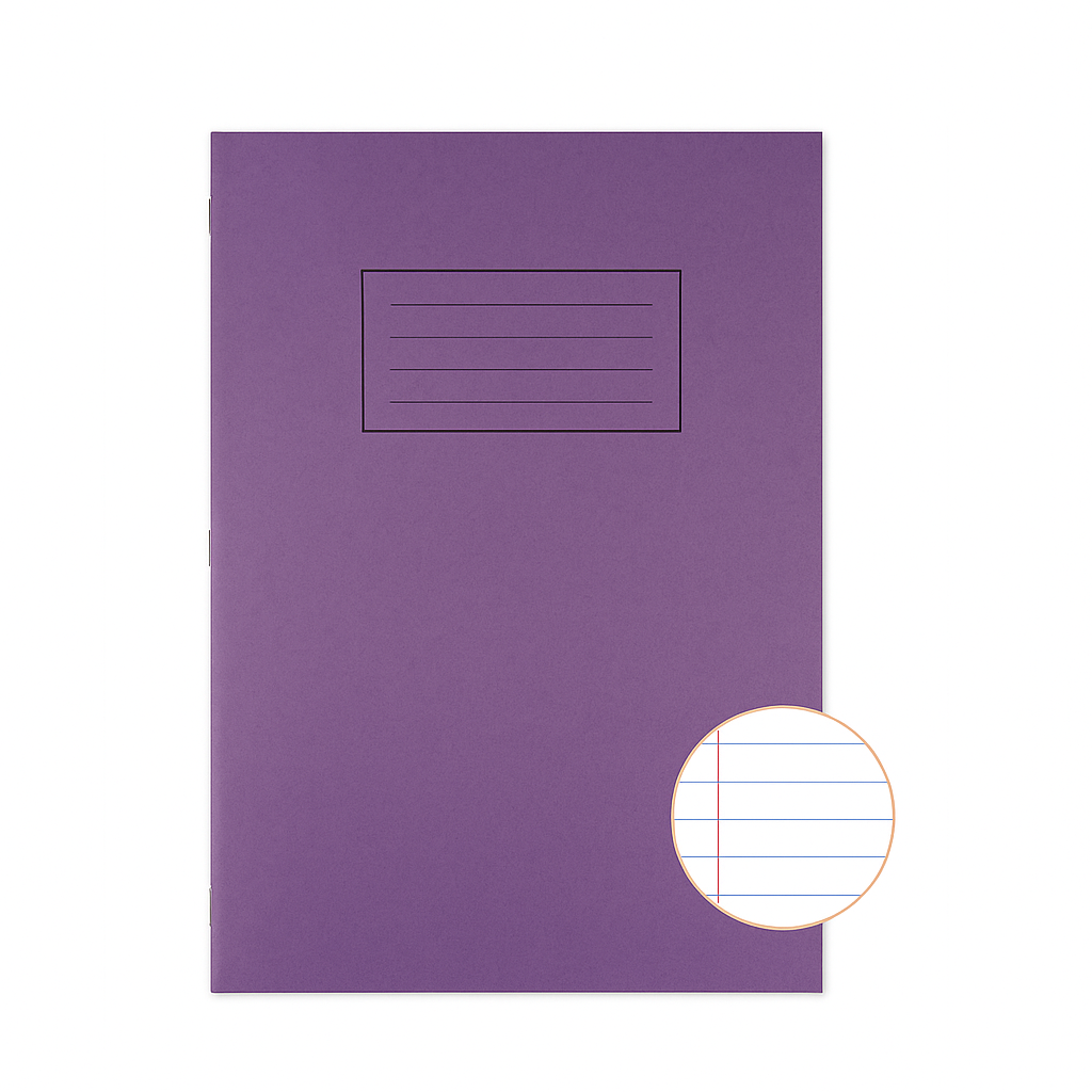 2609e EXERCISE BOOK A4 40LVS FM PURPLE - Image 1
