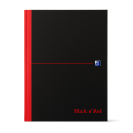 BLACK N’ RED A4 HARD COVER RULED NOTEBOOK