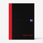 RED N' BLACK A5 SINGLE CASH BOOK (CASEBOUND)