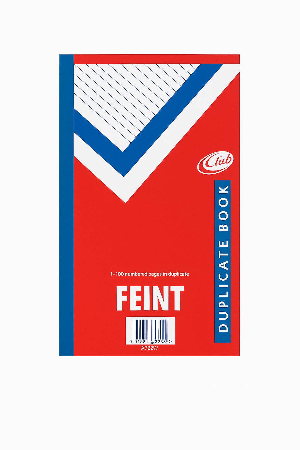 2801 DUPLICATE BOOK FEINT 8" × 5" (NUMBERED 1–100) - Image 1