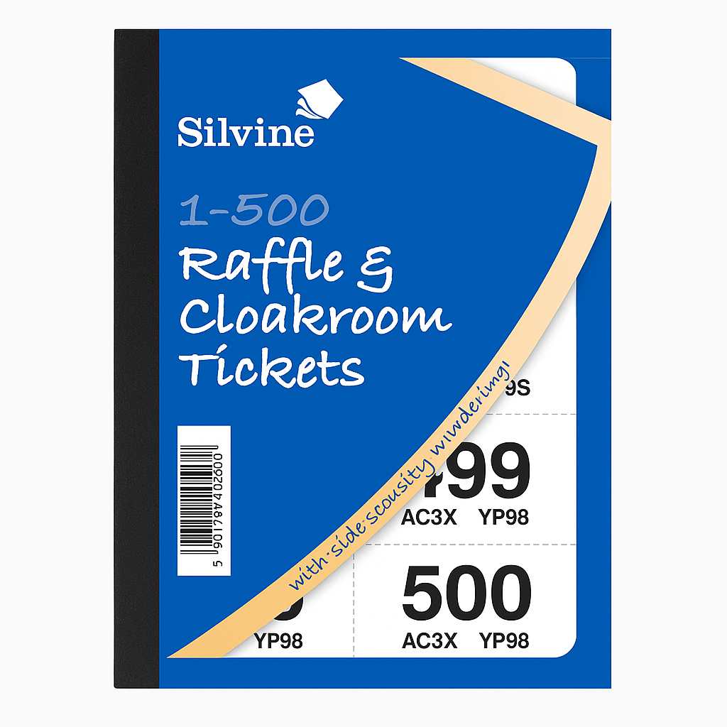 2812 SILVINE RAFFLE AND CLOAKROOM TICKETS (1–500) - Image 1