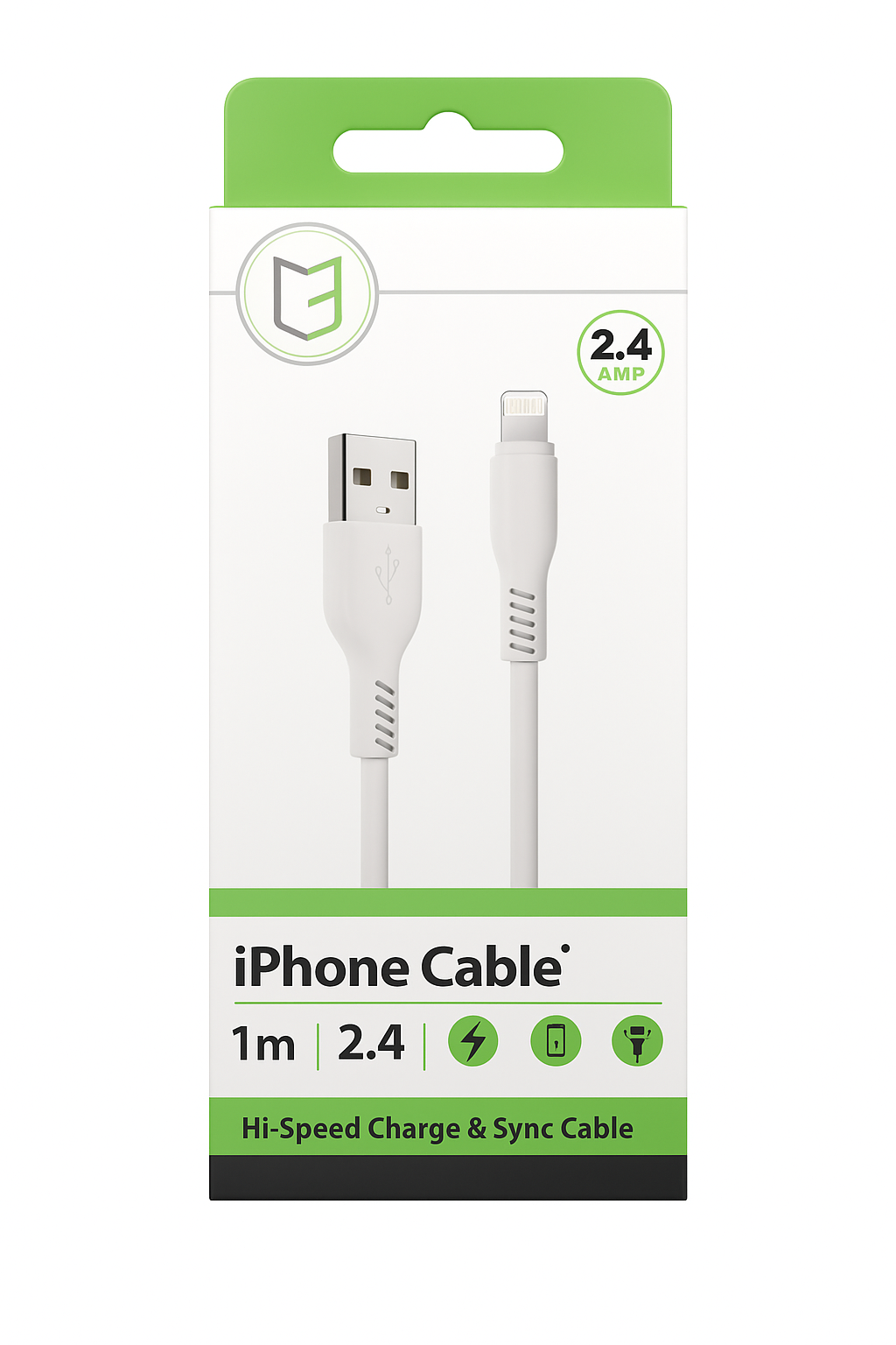 3617 C3 IPHONE CABLE 1M PVC - Image 1