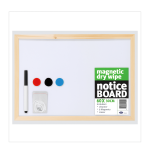 MAGNETIC DRY WIPE BOARD 40X30