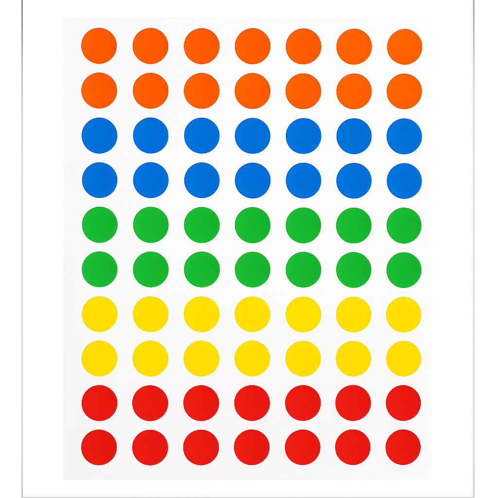 4213 COLOURED LABEL 8MM REFILL PACK - Image 1