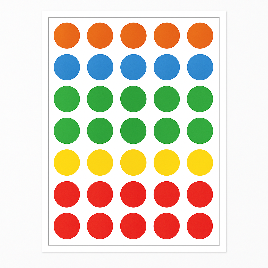 4214 COLOURED LABEL 13MM REFIL PACK - Image 1