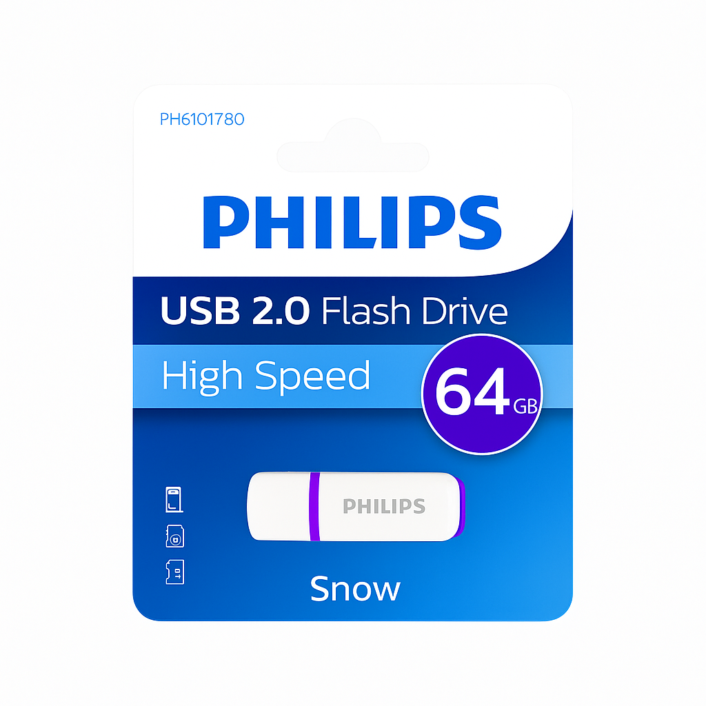 4502 PHILIPS 2.0 USB FLASH DRIVE 64 - Image 1