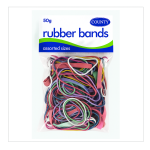RUBBER BANDS 50G PACK COLOURED