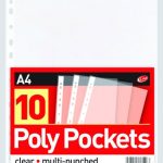 A4 PVC POLY POCKETS – 10 PACK
