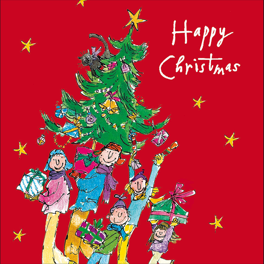 626234 FESTIVE FAMILY FUN CHRISTMAS CARD - Image 1