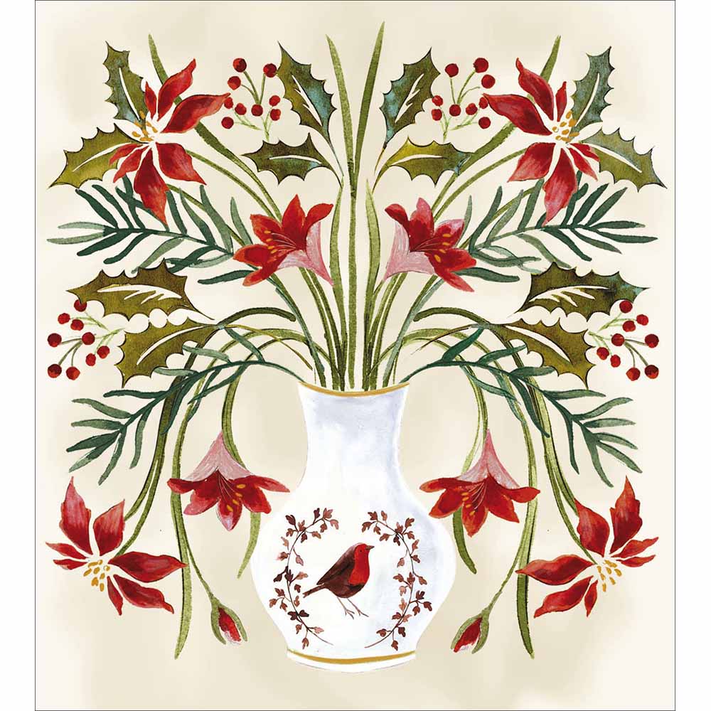 626715 FESTIVE FLOWERS CHRISTMAS CARD - Image 1