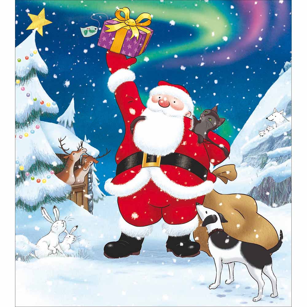 626739 SANTA CLAUS IS COMING CHRISTMAS CARD - Image 1