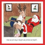 SANTA AND RUDOLPH CHRISTMAS CARD