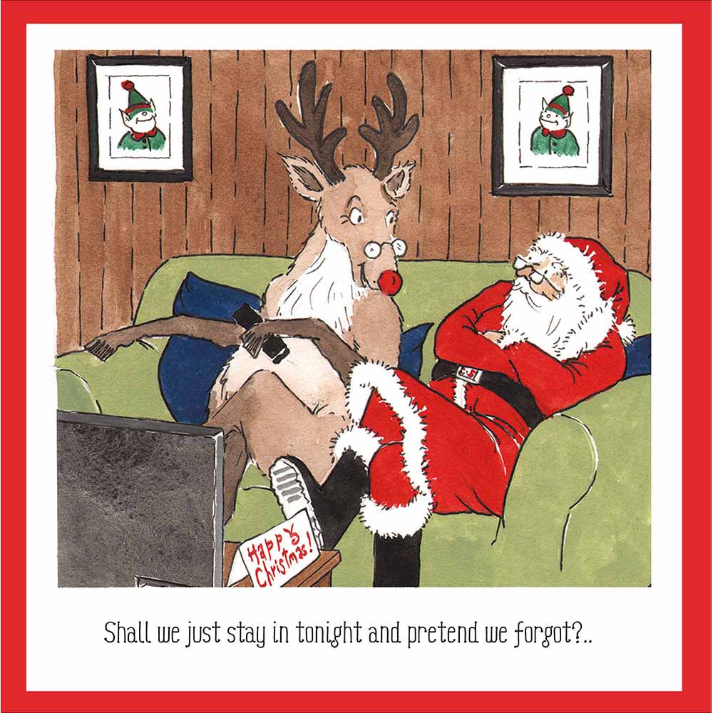 626869 SANTA AND RUDOLPH CHRISTMAS CARD - Image 1