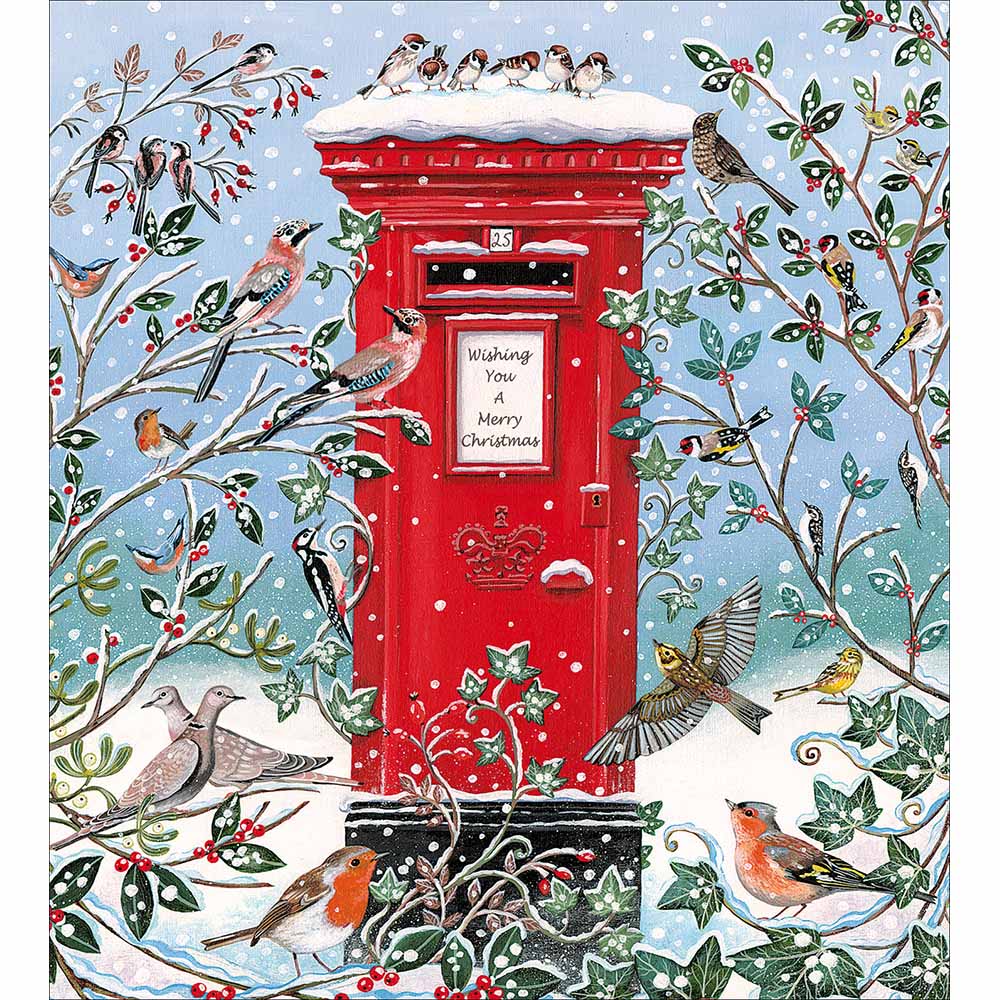 627156 BIRD BOX CHRISTMAS CARD - Image 1