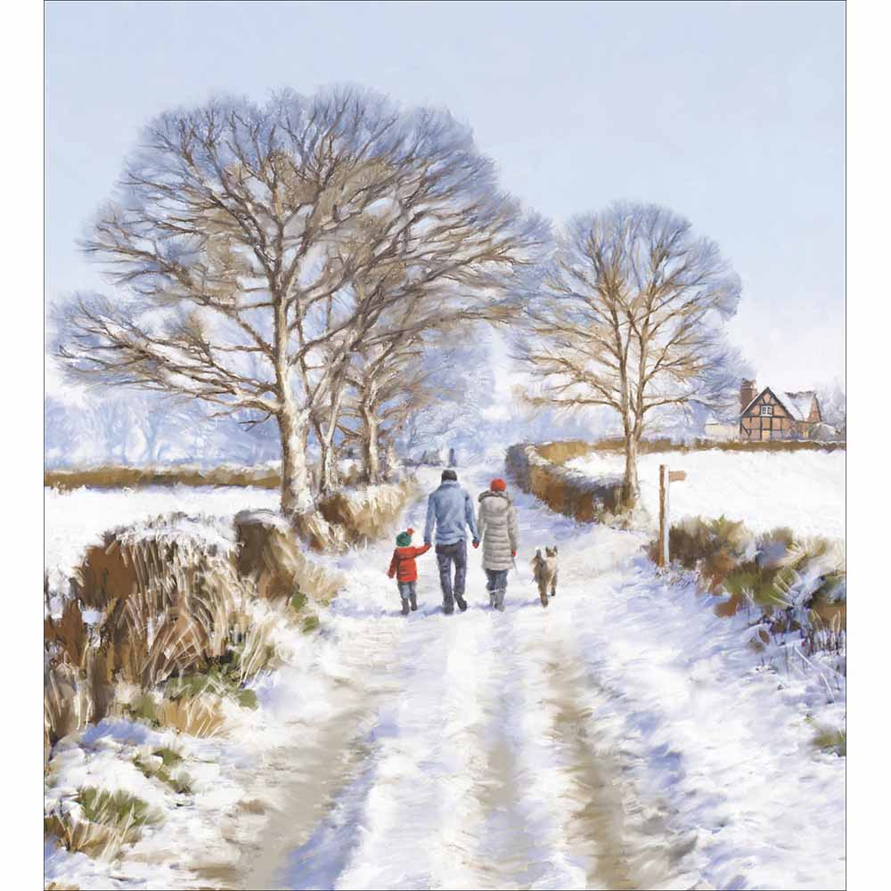 627217 FRESH WINTER'S WALK CHRISTMAS CARD - Image 1