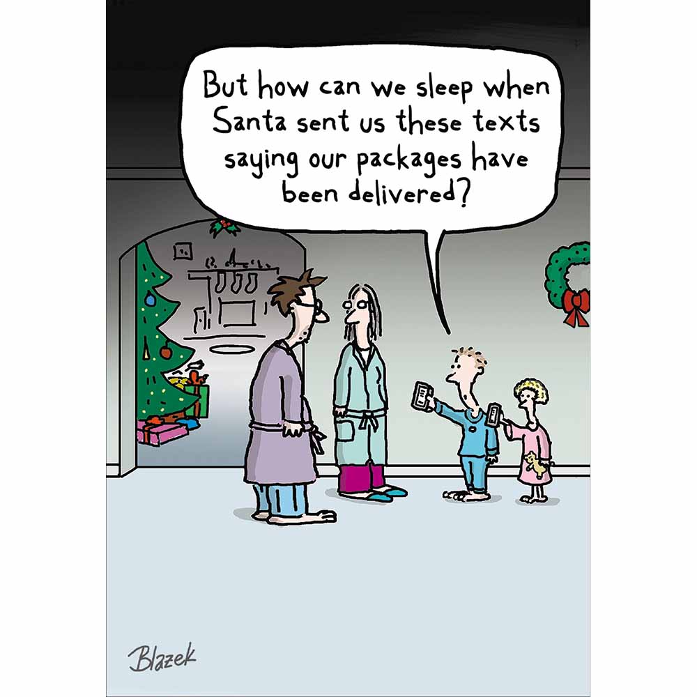 628061 SANTA'S DIGITAL DELIVERY CHRISTMAS CARD - Image 1