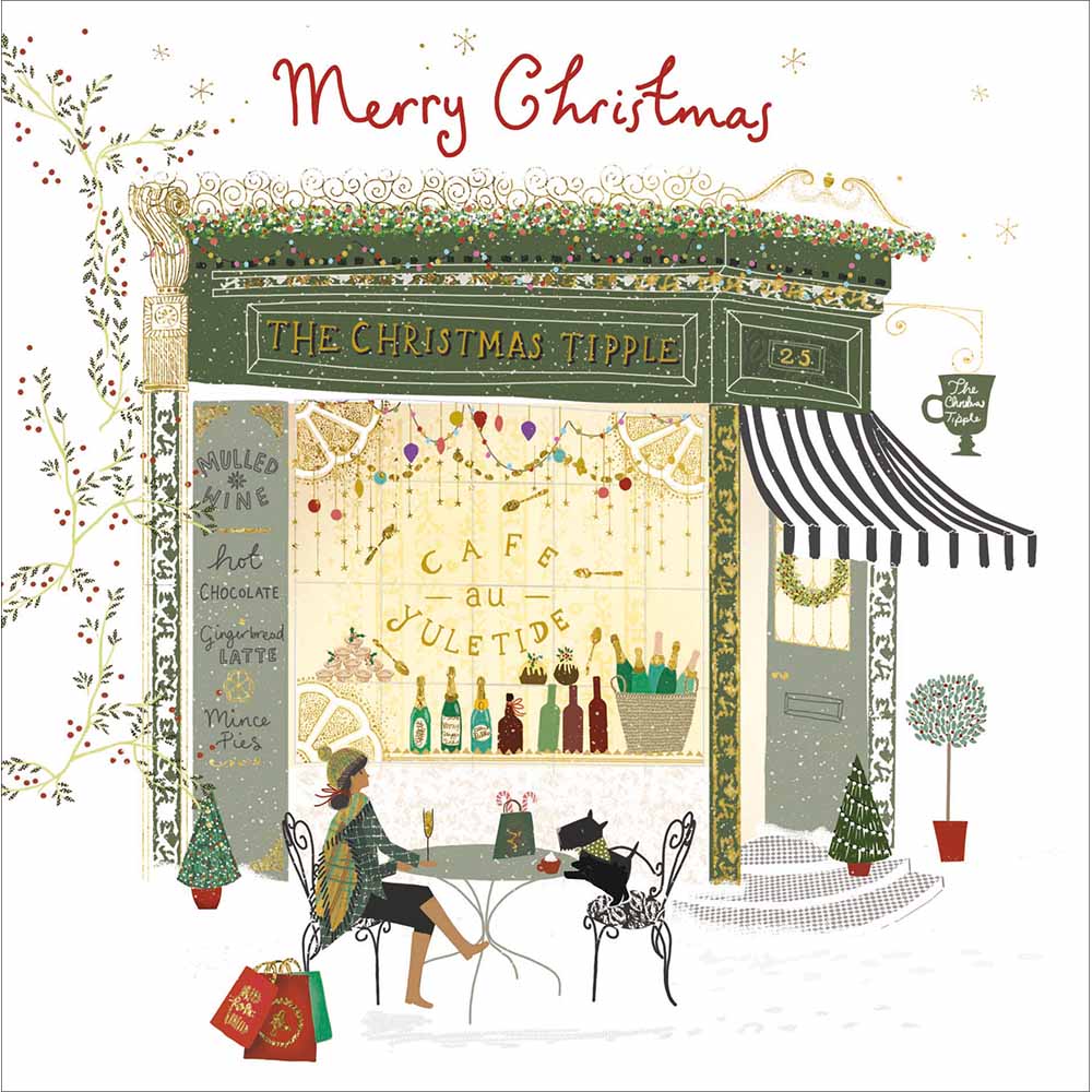 628153 A TOAST TO THE FESTIVE SEASON CHRISTMAS CARD - Image 1
