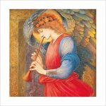 AN ANGEL PLAYING A FLAGEOLET, 1878 CHRISTMAS CARD