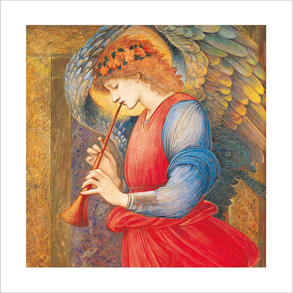 628351 AN ANGEL PLAYING A FLAGEOLET, 1878 CHRISTMAS CARD - Image 1