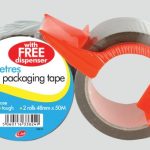 PARCEL TAPE TWIN WITH DISPENSER