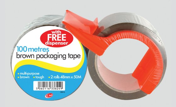 954 PARCEL TAPE TWIN WITH DISPENSER - Image 1
