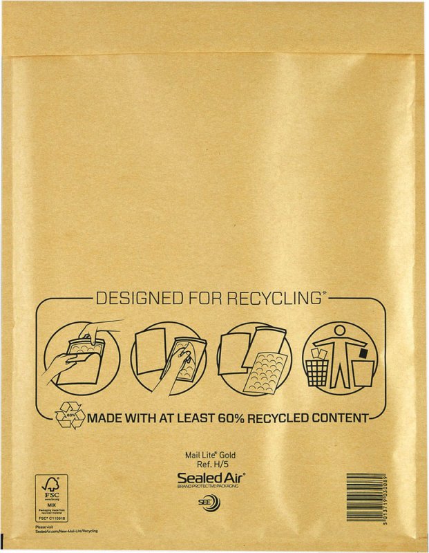 PADDED ENVS GOLD SIZE G4 PADDED ENVS GOLD SIZE G4 - Image 1