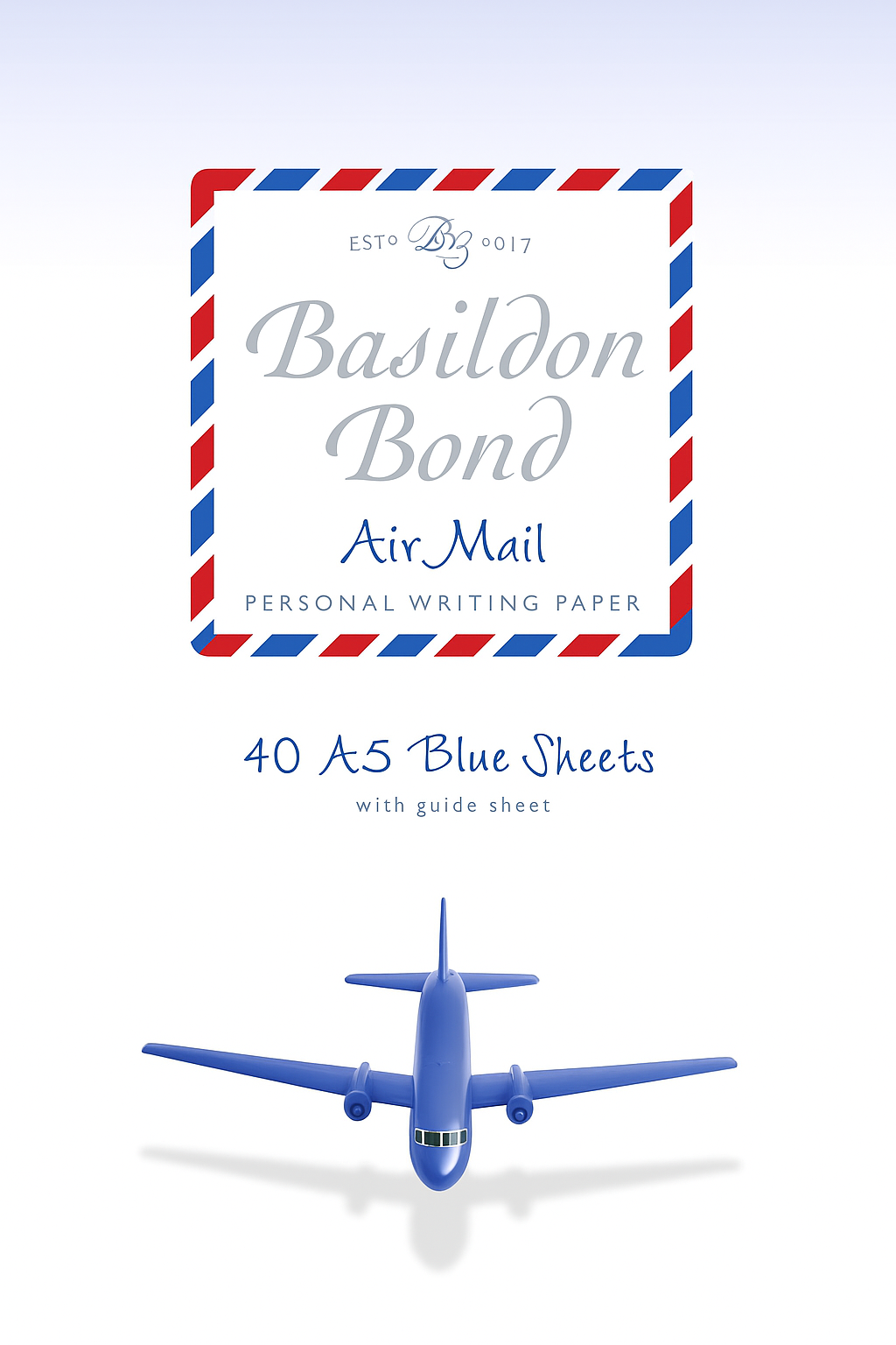SG01213 BASILDON BOND AIRMAIL BLUE WRITING PAD (A5) - Image 1