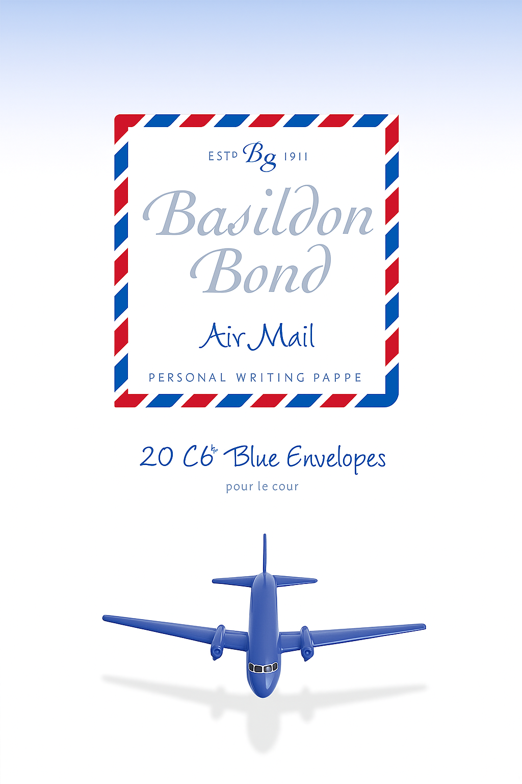SG01214 BASILDON BOND AIRMAIL BLUE ENVELOPES (C6) - Image 1