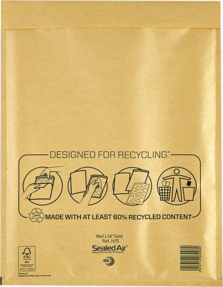 SH00211 PADDED ENVS GOLD SIZE F3 PADDED ENVS GOLD SIZE F3 - Image 1