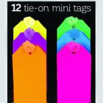 12 MINI TIE-ON NEON GIFT TAGS