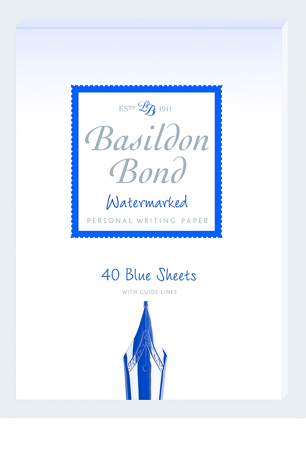 SH01211 BASILDON BOND SIZE 2 BLUE WRITING PAD - Image 1