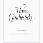 THREE CANDLESTICKS NO. 3 WHITE WRITING PAD