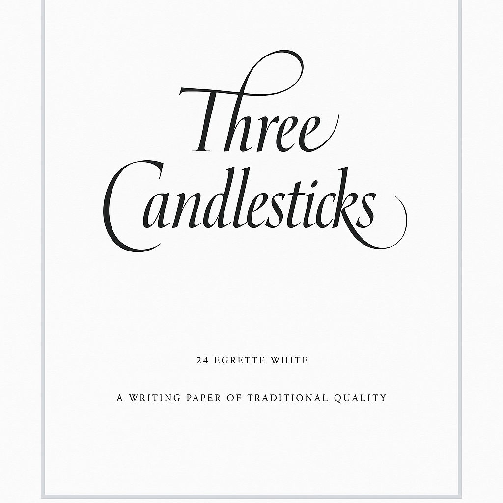 SH01213 THREE CANDLESTICKS NO. 3 WHITE WRITING PAD - Image 1