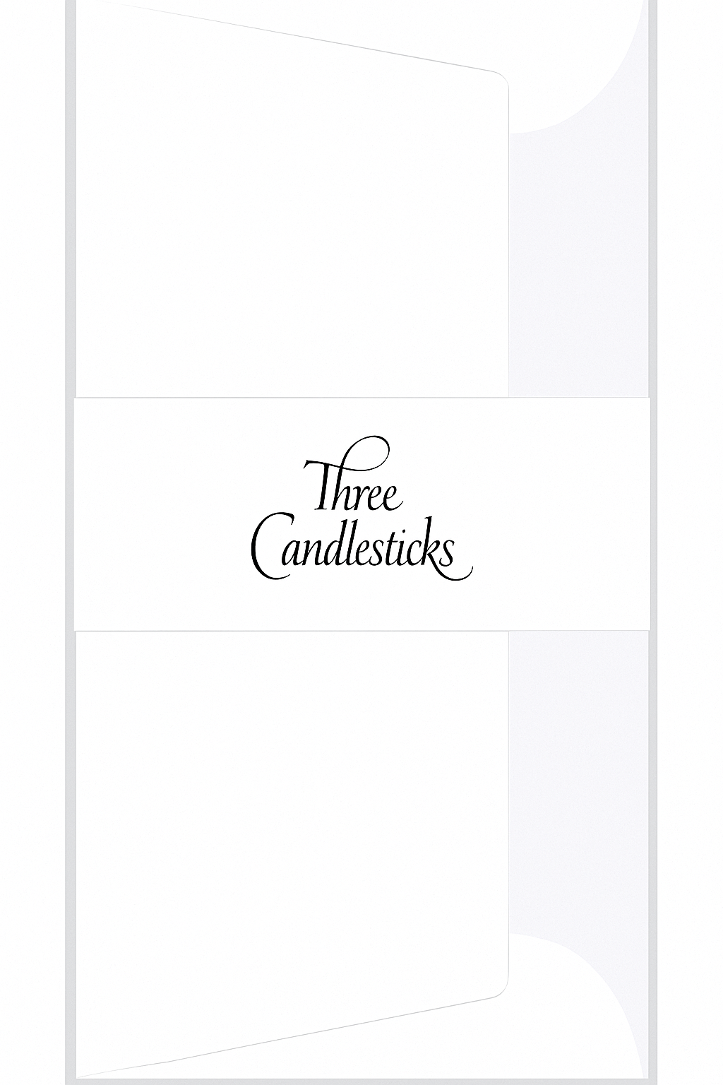 SH01214 THREE CANDLESTICKS NO. 3 WHITE ENVELOPES - Image 1