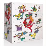 QUENTIN BLAKE SANTA SKATING LARGE BAG